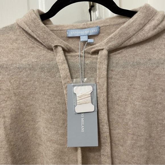 NWT Antonio Melani Cashmere Cropped Hoodie - Picture 3 of 4